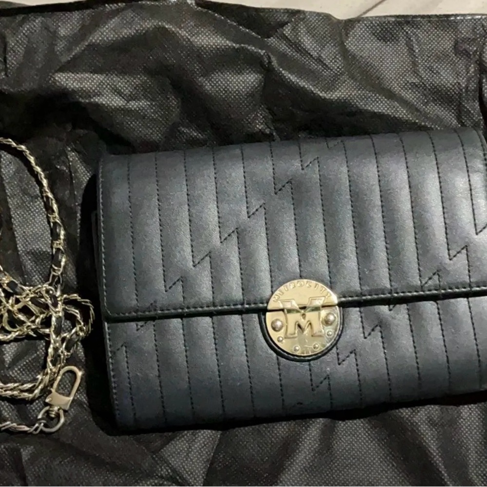 Stylish Black Quilted Crossbody Bag by MetroCity